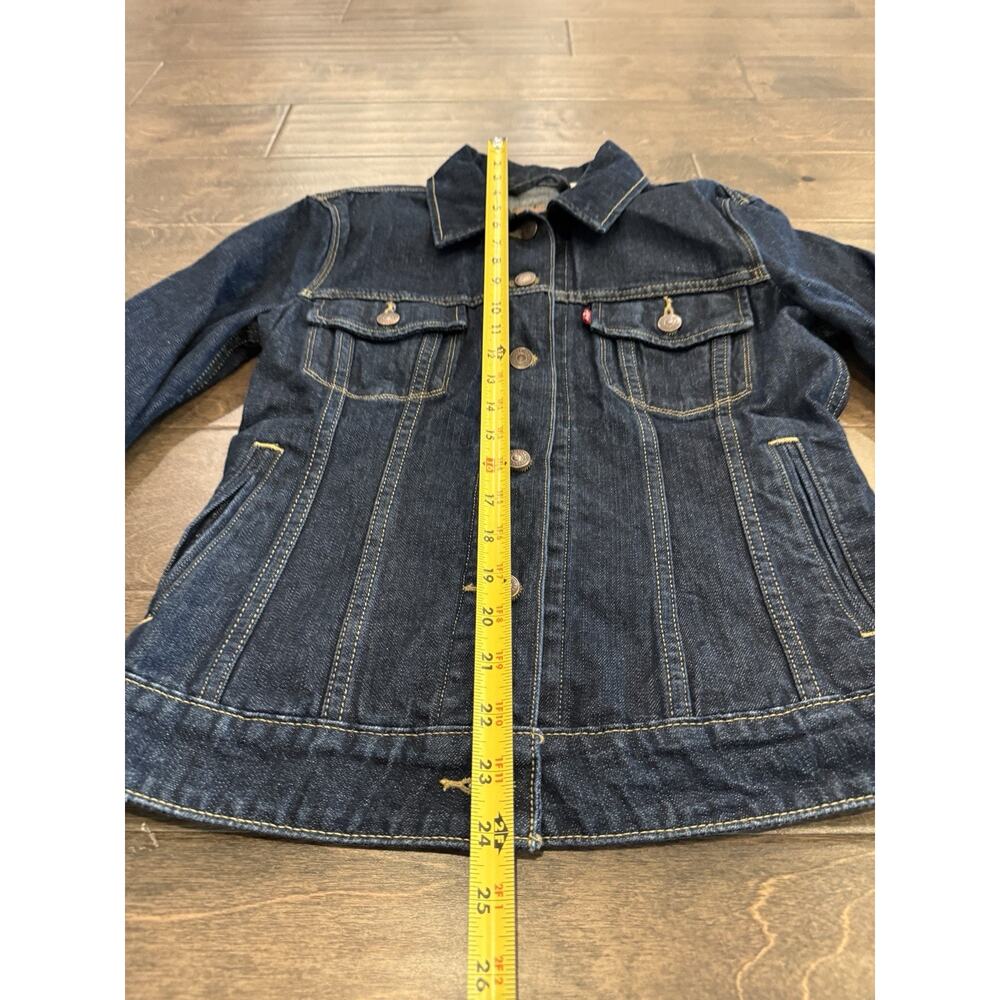 Levis Womens Blue Denim 100% CottonButton Up Jean Jacket Size S Small - Picture 9 of 10